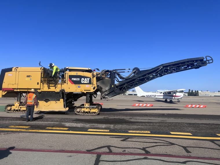 Airport pavement milling